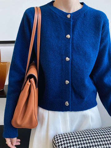 Airchics cardigans boutonnage col rond femme mode